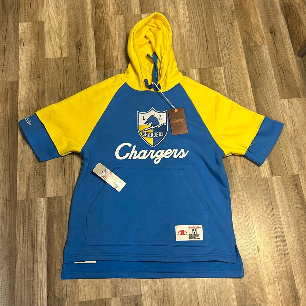 Men's Mitchell & Ness Los Angeles Chargers Home Advantage Raglan Pullover Hoodie